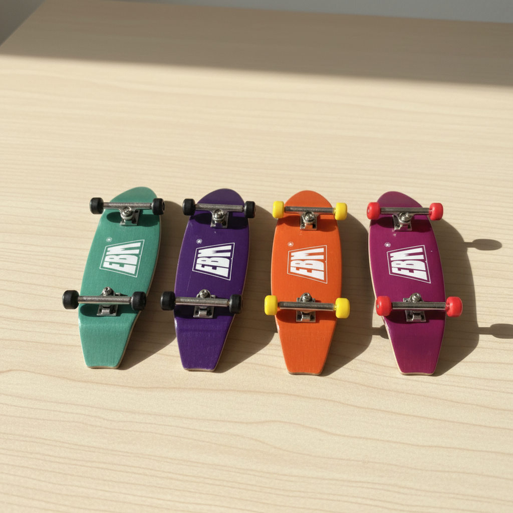 32mm Mini Pro Maple Wood Fingerboard Table Game Finger Skateboard with Metal Truck