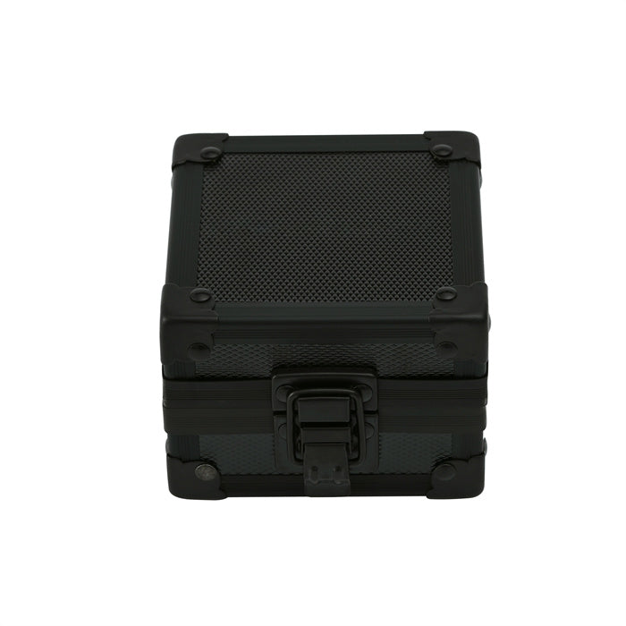 Black Single Watch Box,Portable Aluminum Watch Storage Case with Cushion Insert,Portable Watch Display Box for Gift-Giving