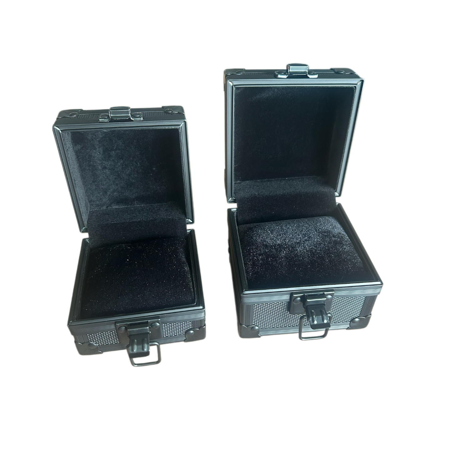 Black Single Watch Box,Portable Aluminum Watch Storage Case with Cushion Insert,Portable Watch Display Box for Gift-Giving