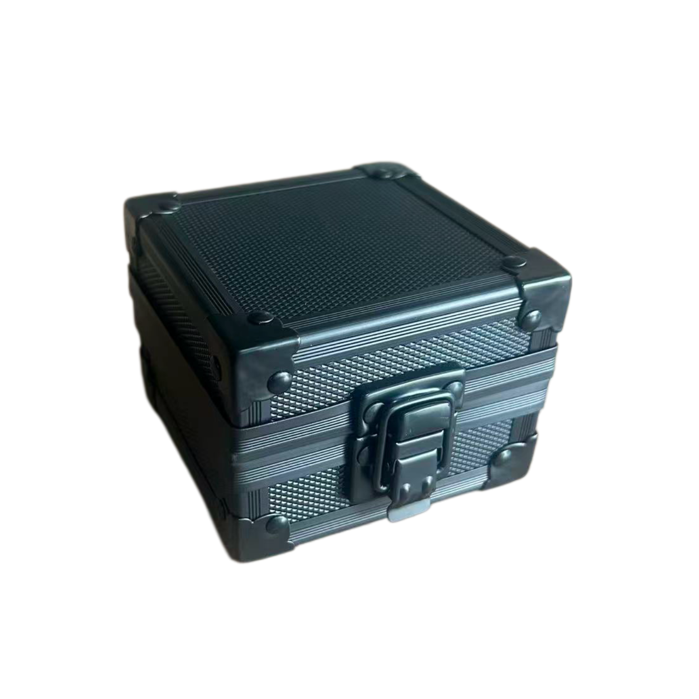 Black Single Watch Box,Portable Aluminum Watch Storage Case with Cushion Insert,Portable Watch Display Box for Gift-Giving