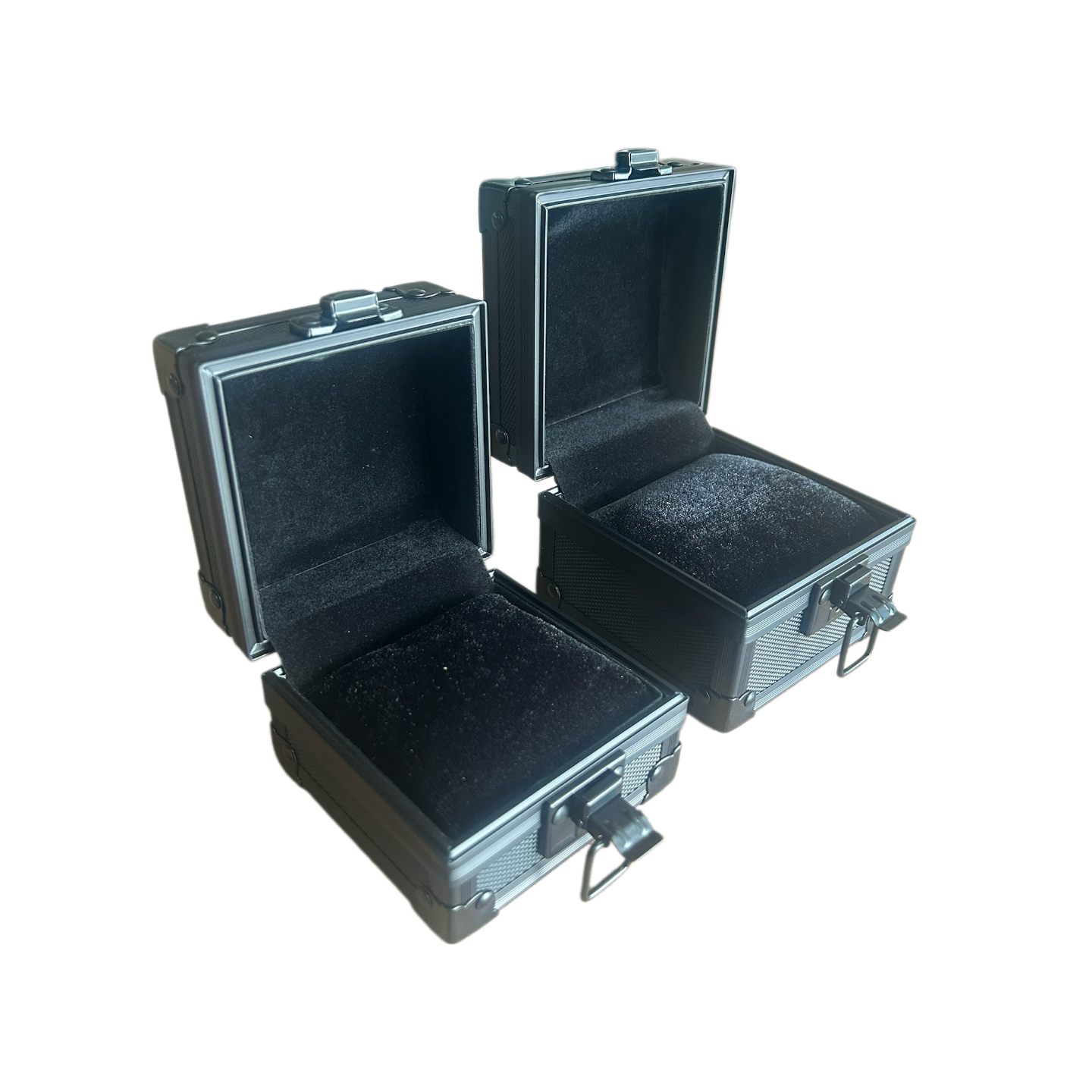 Black Single Watch Box,Portable Aluminum Watch Storage Case with Cushion Insert,Portable Watch Display Box for Gift-Giving