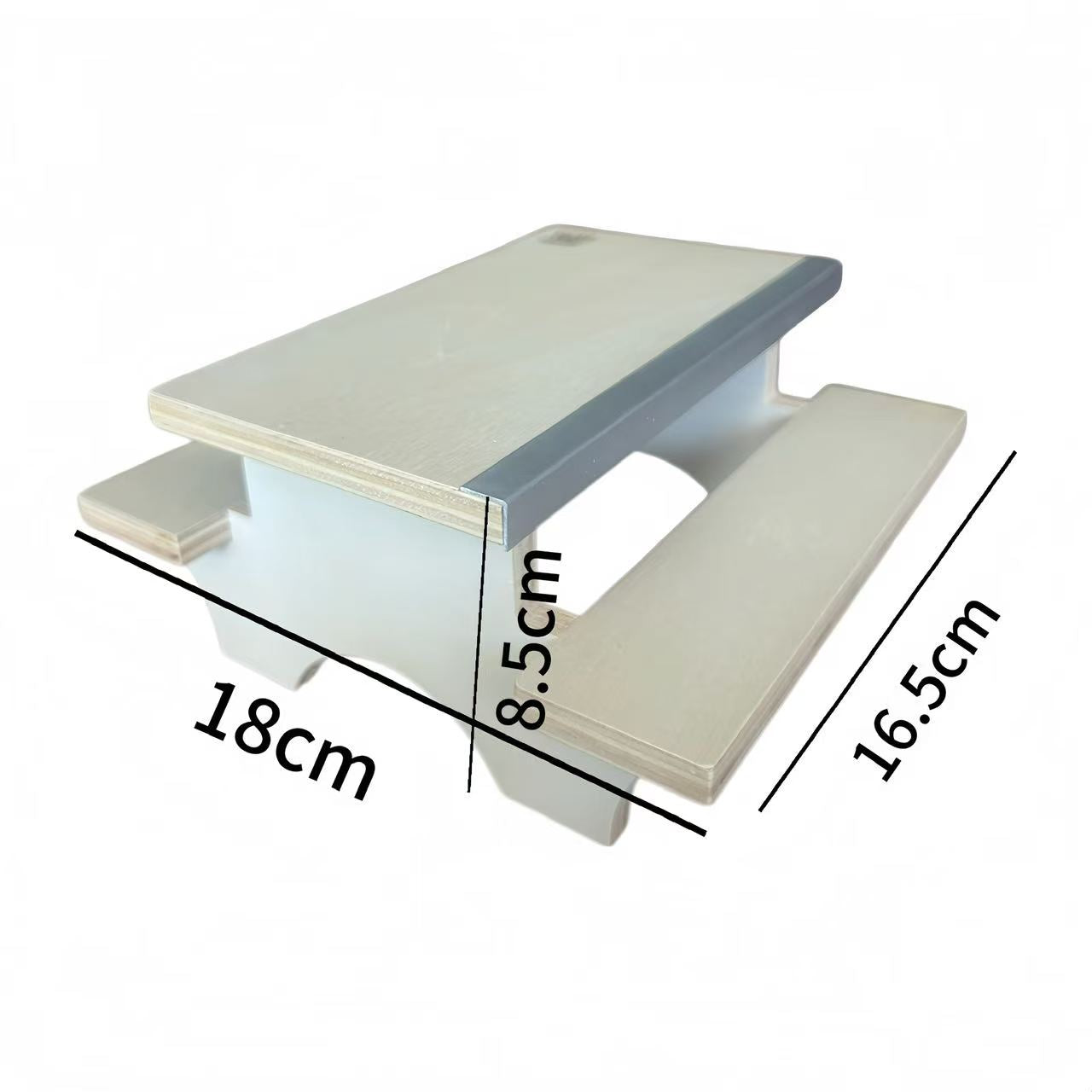 Wooden fingerboard table obstacle size details