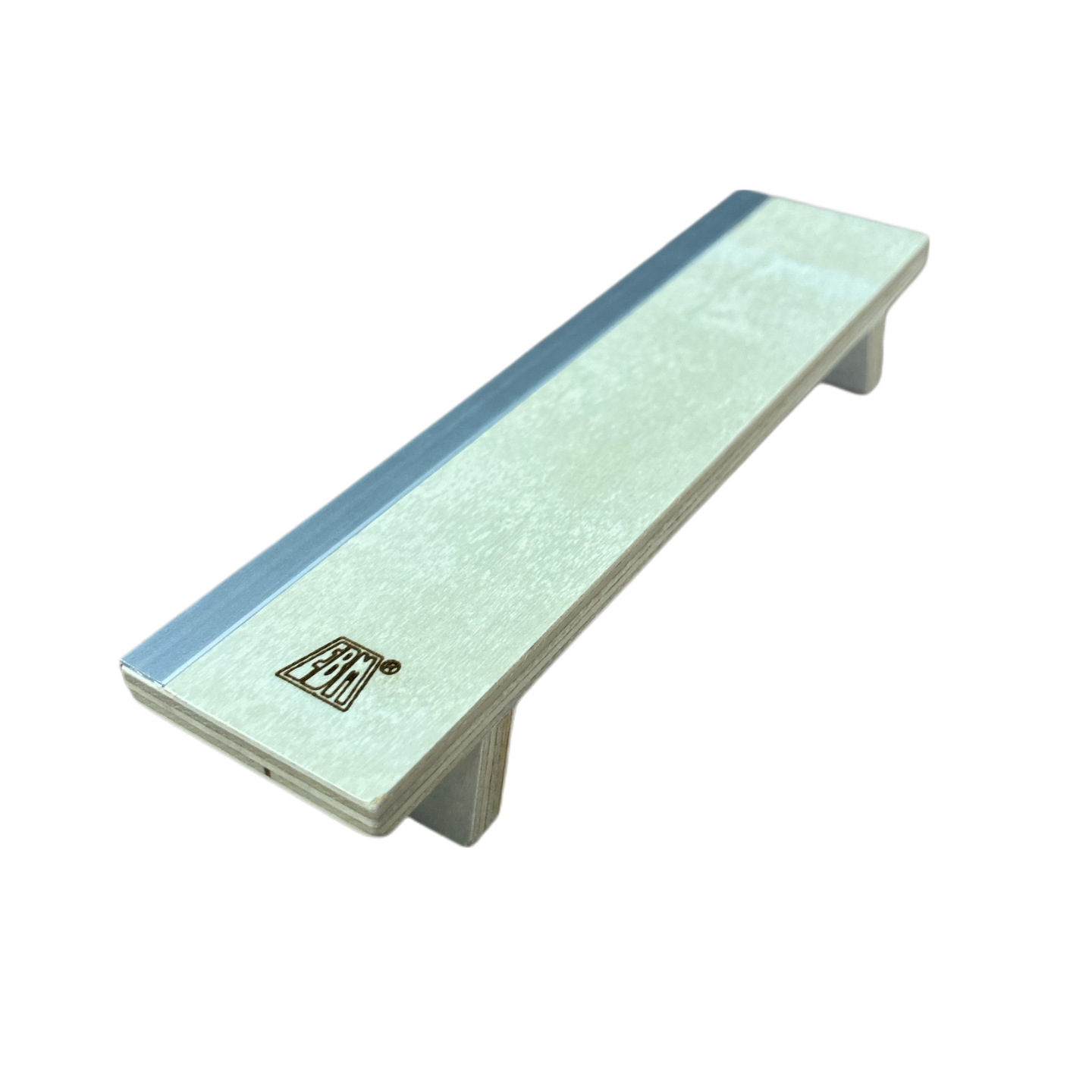 EBM logo engraved wooden fingerboard obstacle
