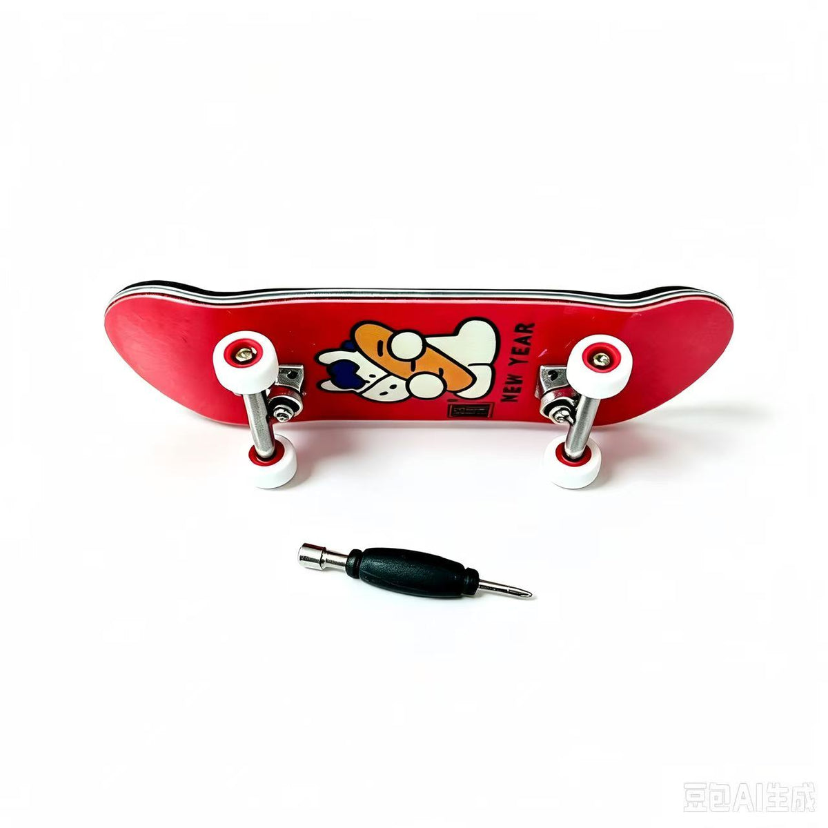 100×34mm Premium Maple Fingerboard - Red Cartoon Edition
