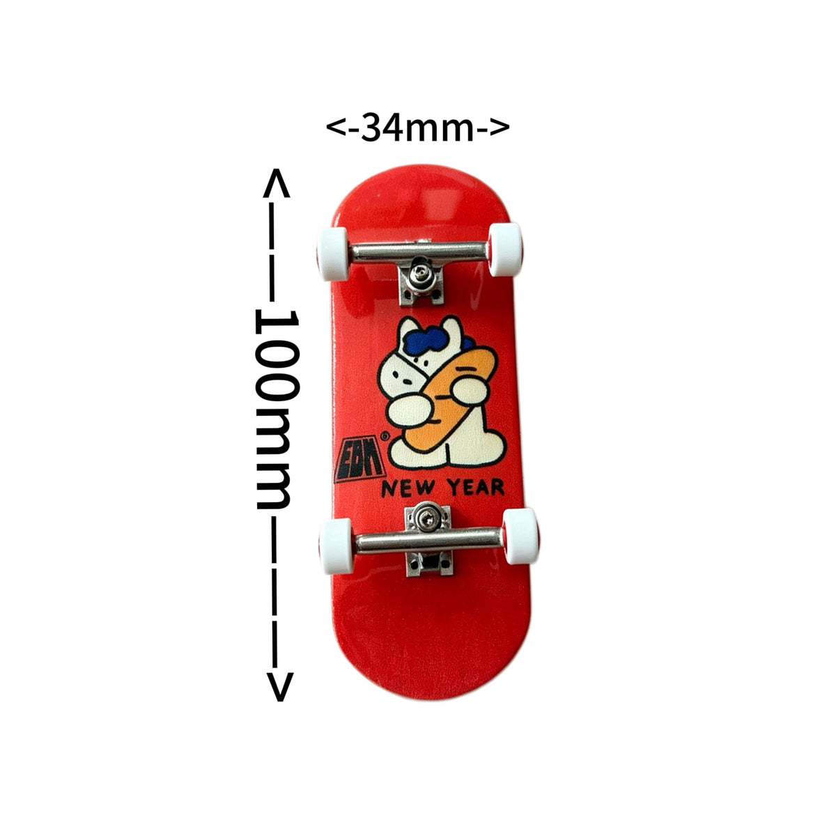 100×34mm Premium Maple Fingerboard - Red Cartoon Edition