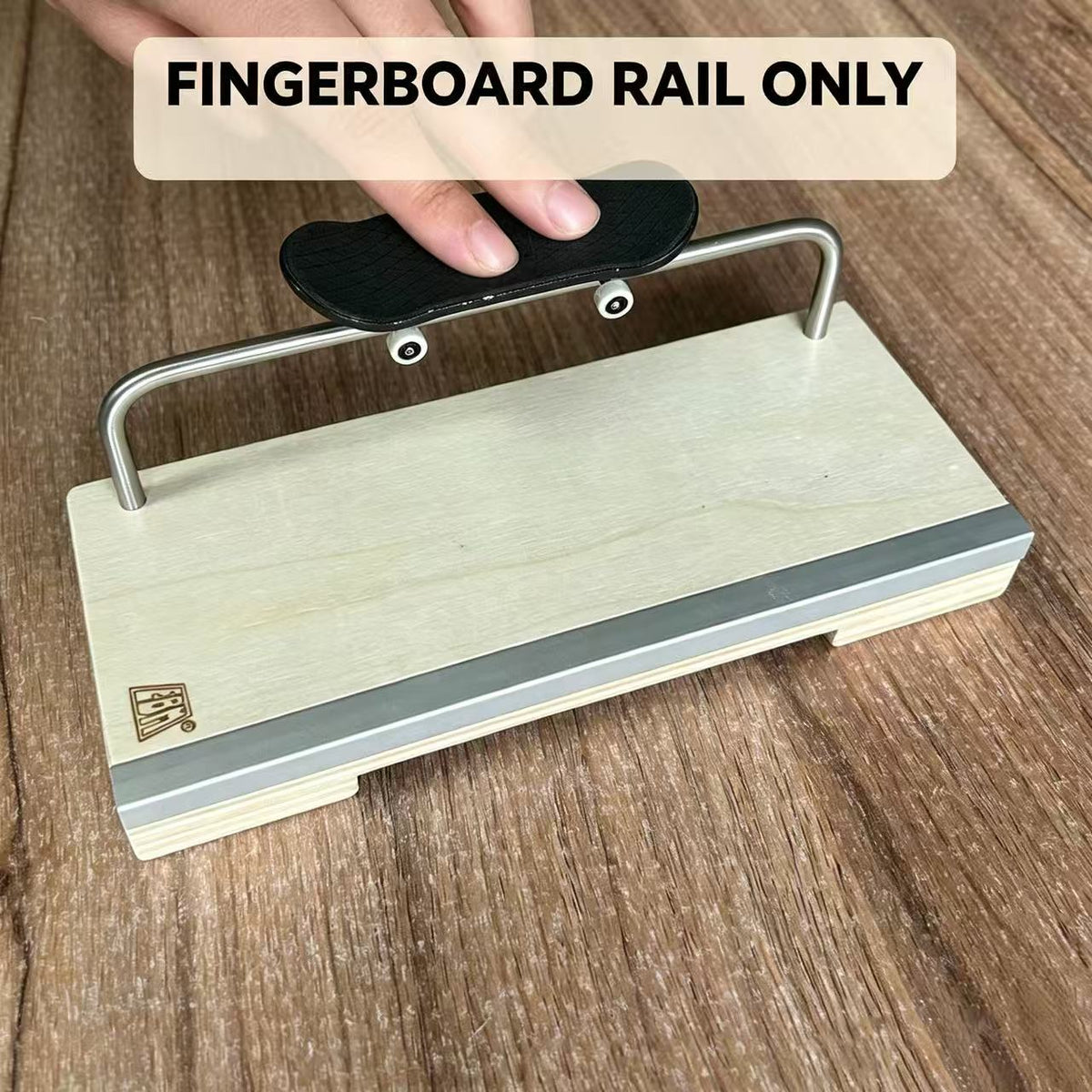 Wooden fingerboard rail obstacle, fingerboard rail only, fingerboard not included, finger skate grind bar for fingerboard tricks practice